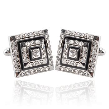fake diamond cufflinks